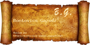 Bontovics Gazsó névjegykártya
